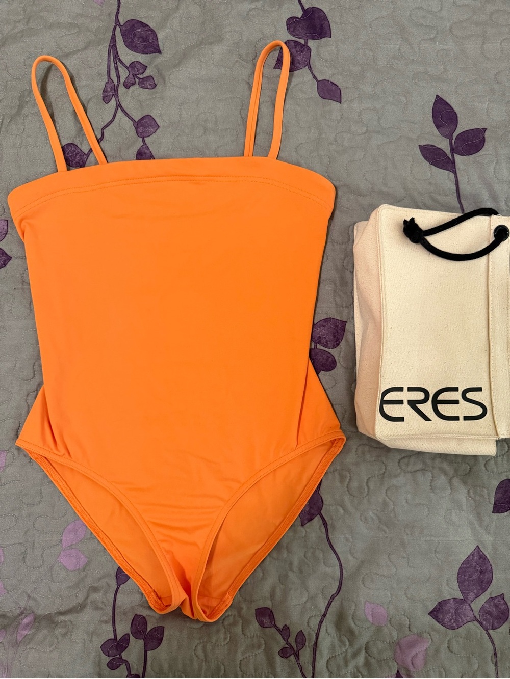 Eres Aquarelle Orange One-Piece Swimsuit , sz FR 42 (US10) M - Picture 5 of 9